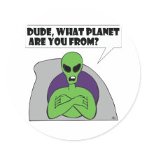 ALIEN planet Round Sticker
