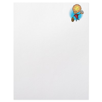 Alien Playing Baseball Customized Letterhead by alien_nation