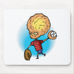 Alien Playing Baseball Mouse Pad