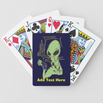 alien playing cards