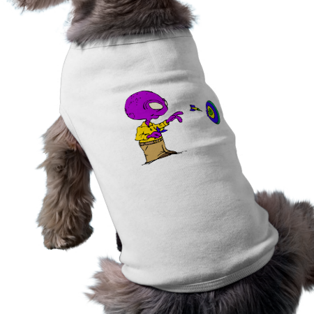 alien playing darts dog tee shirt alien playing darts dog tee shirt