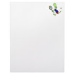 Alien playing tennis personalized letterhead