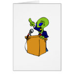 Alien Politician Greeting Cards