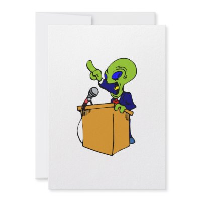 Alien Politician Custom Invitation by alien_nation
