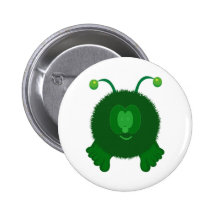 Alien Pom Pom Pal Button