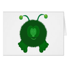 Alien Pom Pom Pal Card