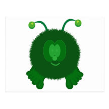 Alien Pom Pom Pal Postcard