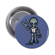 alien probe. pinback buttons
