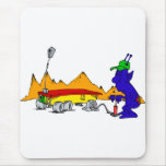 Alien pumping tire by hand mouse pad