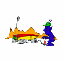 Alien pumping tire by hand cut out