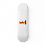 Alien pumping tire by hand custom skateboard