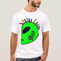 alien, punk, with, multi, colored, hair, earring, sci-fi, science, fiction, world, worlds, rock, Shirt with custom graphic design