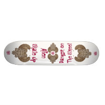 Alien Rams Scull Skate Board
