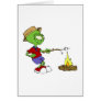 Alien roasting marshmallows card