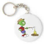 Alien roasting marshmallows key chains