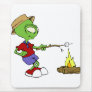 Alien roasting marshmallows mousepad