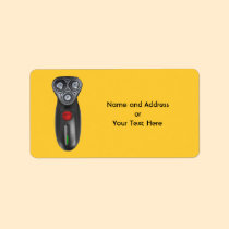 Alien Robot Black and Silver Name  Address Labels