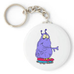 Alien Rollerblading Key Chain