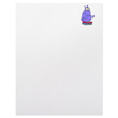 Alien Rollerblading Customized Letterhead by alien_nation