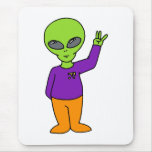 Alien Saluting Mousepads