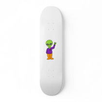 Alien Saluting Custom Skateboard