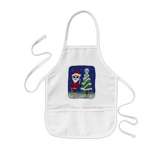 Alien Santa Aprons