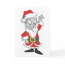 Alien Santa Greeting Cards