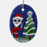 Alien Santa Christmas Ornament