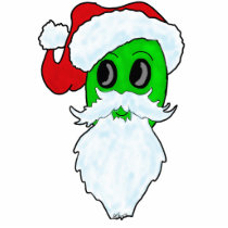 Alien Santa Christmas Tree Ornament Cut Outs