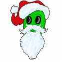 Alien Santa Christmas Tree Ornament photo sculptures by bizarrecartoons Alien Santa Christmas Tree Ornament photo sculptures