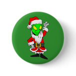 alien Santa Claus Pin