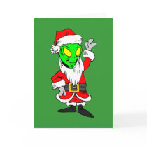 alien Santa Claus Greeting Card