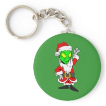 alien Santa Claus Keychain