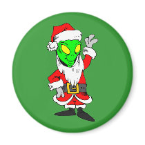 alien Santa Claus Magnets