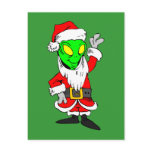 alien Santa Claus Post Card