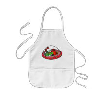 Alien Santa in UFO: Out of this world Christmas! Apron