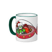 Alien Santa in UFO: Out of this world Christmas! Coffee Mugs