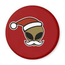 Alien Santa Refrigerator Magnets