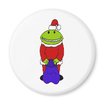 Alien Santa Fridge Magnet