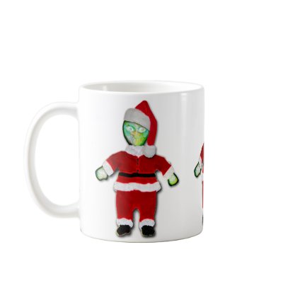 aLiEn Santa Mug! by BitsOfWhimsy