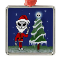 Alien Santa Ornament