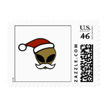 Alien Santa Postage