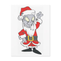 Alien Santa Postcards