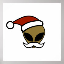 Alien Santa Print