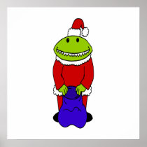 Alien Santa Poster