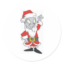 Alien Santa stickers by holidayme Alien Santa stickers