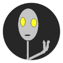 Alien says peace or something sticker stickers