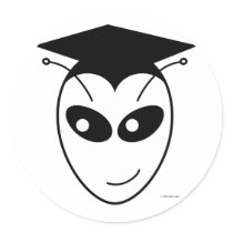 Alien scholar sticker