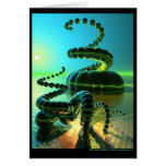 Alien Serpent Greeting Card