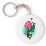 Alien Sister Hugging Brother Key Chains